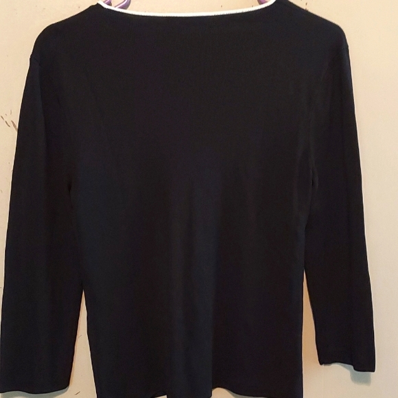 JOHN CYRUS Black Layered Blouse Size L - Picture 2 of 5